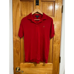 Kids Polo Ralph Lauren Red Cotton Polo Shirt Size Large (14-16)